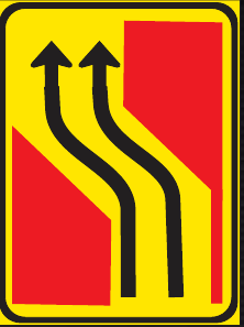 TGS122 Traffic Lane Configuration Guidance Sign – Temporary