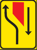 TGS124 Traffic Lane Configuration Guidance Sign – Temporary
