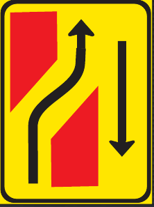 TGS125 Traffic Lane Configuration Guidance Sign – Temporary