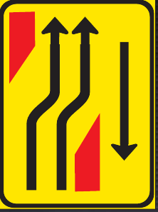 TGS126 Traffic Lane Configuration Guidance Sign – Temporary