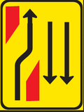 TGS127 Traffic Lane Configuration Guidance Sign – Temporary