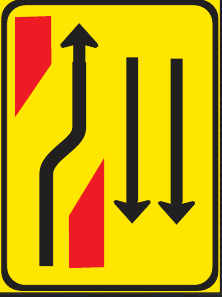 TGS127 Traffic Lane Configuration Guidance Sign – Temporary