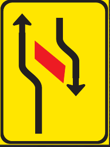 TGS128 Traffic Lane Configuration Guidance Sign – Temporary