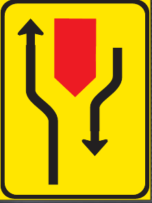 TGS129 Temporary Traffic Lane Configuration Guidance Sign