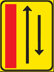 TGS133 Temporary Traffic Lane Configuration Guidance Sign