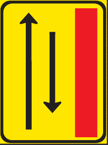 TGS134 Temporary Traffic Lane Configuration Guidance Sign