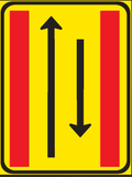 TGS135 Temporary Traffic Lane Configuration Guidance Sign