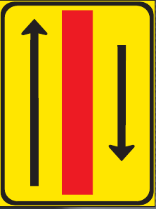 TGS136 Temporary Traffic Lane Configuration Guidance Sign