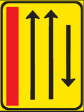 TGS137 Temporary Traffic Lane Configuration Guidance Sign