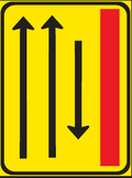 TGS138 Temporary Traffic Lane Configuration Guidance Sign