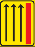 TGS141 Traffic Lane Configuration Guidance Sign – Temporary