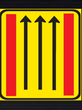 TGS142 Traffic Lane Configuration Guidance Sign – Temporary