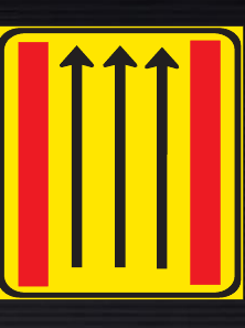 TGS142 Traffic Lane Configuration Guidance Sign – Temporary
