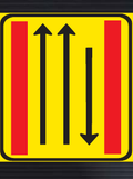 TGS143 Traffic Lane Configuration Guidance Sign – Temporary