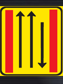 TGS143 Traffic Lane Configuration Guidance Sign – Temporary