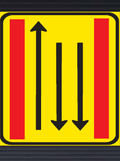TGS144 Traffic Lane Configuration Guidance Sign – Temporary