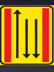 TGS144 Traffic Lane Configuration Guidance Sign – Temporary