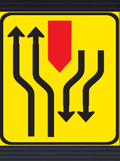 TGS145 Traffic Lane Configuration Guidance Sign – Temporary
