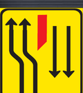 TGS147 Traffic Lane Configuration Guidance Sign – Temporary