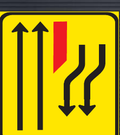 TGS149 Traffic Lane Configuration Guidance Sign – Temporary