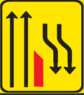 TGS150 Traffic Lane Configuration Guidance Sign – Temporary
