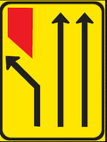 TGS155 Traffic Lane Configuration Guidance Sign – Temporary