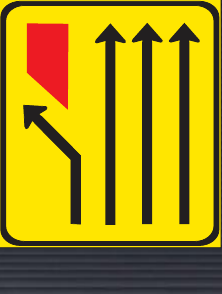 TGS156 Traffic Lane Configuration Guidance Sign – Temporary