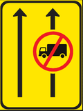 TGS302 Traffic Lane Regulatory Guidance Sign – Temporary