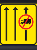 TGS304 Traffic Lane Regulatory Guidance Sign – Temporary