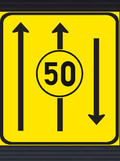 TGS305 Traffic Lane Regulatory Guidance Sign – Temporary