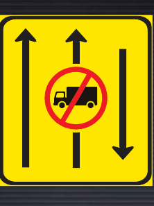 TGS306 Traffic Lane Regulatory Guidance Sign – Temporary