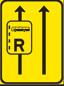 TGS307 Traffic Lane Regulatory Guidance Sign – Temporary