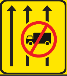 TGS311 Traffic Lane Regulatory Guidance Sign – Temporary