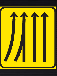 TGS403 Traffic Lane Transition Guidance Sign – Temporary