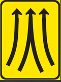 TGS404 Traffic Lane Transition Guidance Sign – Temporary