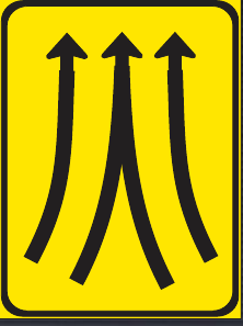 TGS404 Traffic Lane Transition Guidance Sign – Temporary