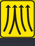TGS405 Traffic Lane Transition Guidance Sign – Temporary