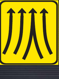 TGS406 Traffic Lane Transition Guidance Sign – Temporary