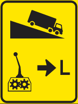 TGS505 Heavy Vehicle Gear Selection Guidance Sign – Temporary