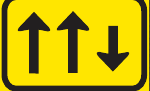 TGS862 Temporary Contraflow Lane Guidance Sign