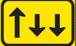 TGS863 Temporary Contraflow Lane Guidance Sign