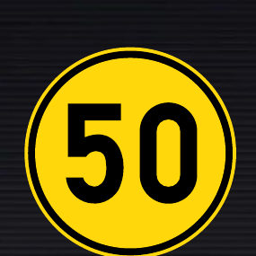 TR101 Temporary Minimum Speed Sign
