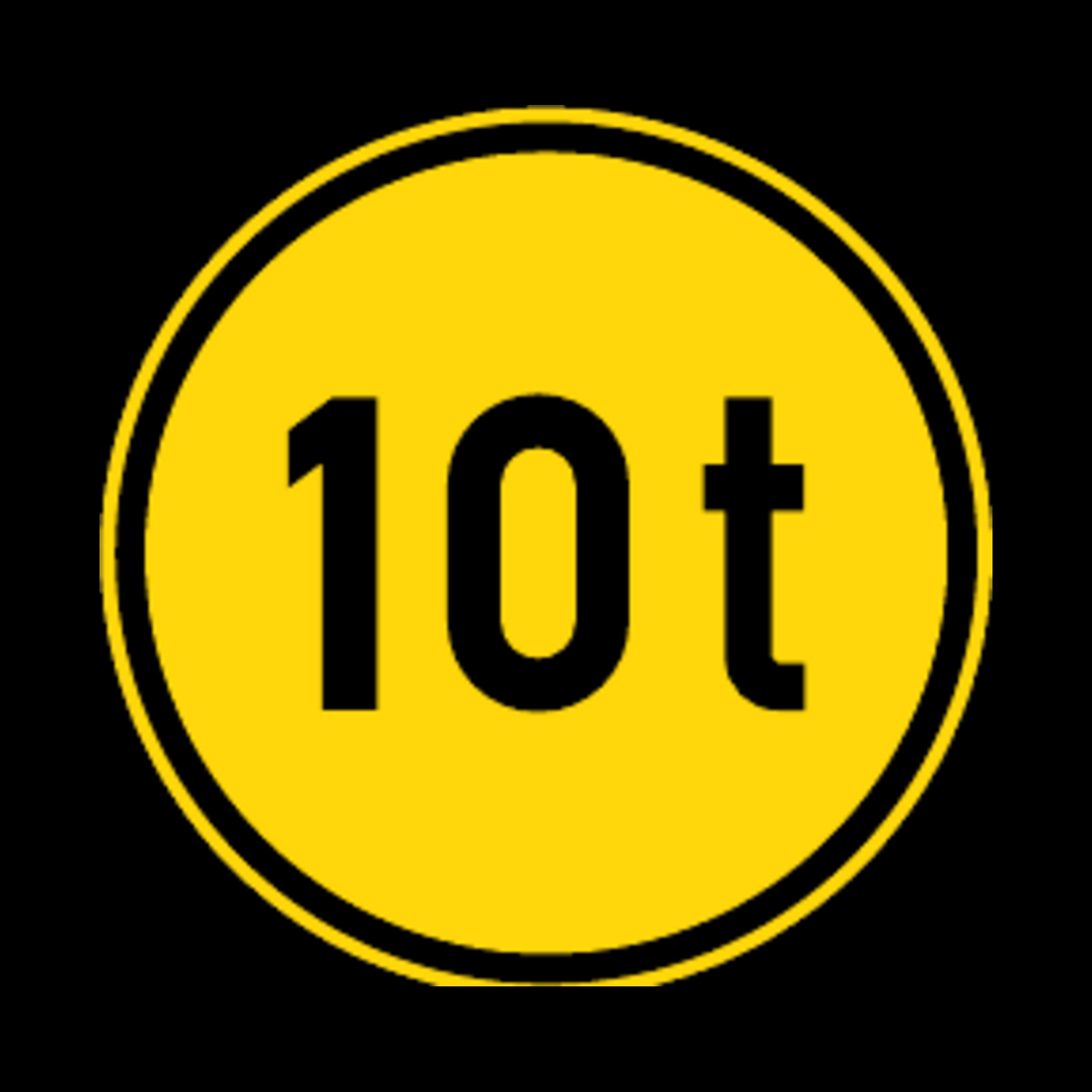 TR102 – Vehicle Exceeding Mass Only Sign – Temporary