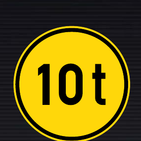 TR102 Temporary Vehicle Exceeding Mass Only Sign