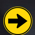 TR106 Temporary Proceed to the Right Only Sign