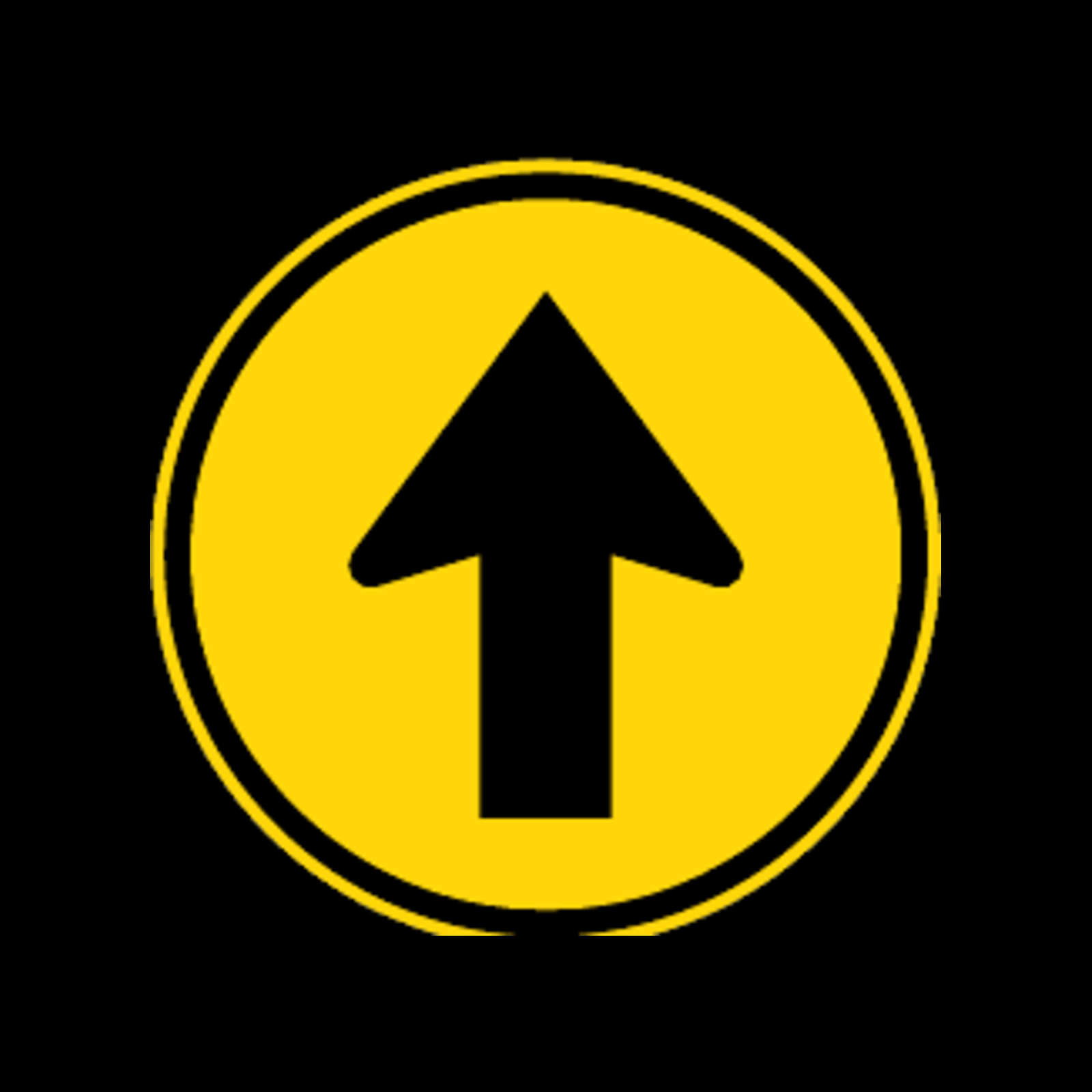TR107 – Proceed Straight Only Sign – Temporary