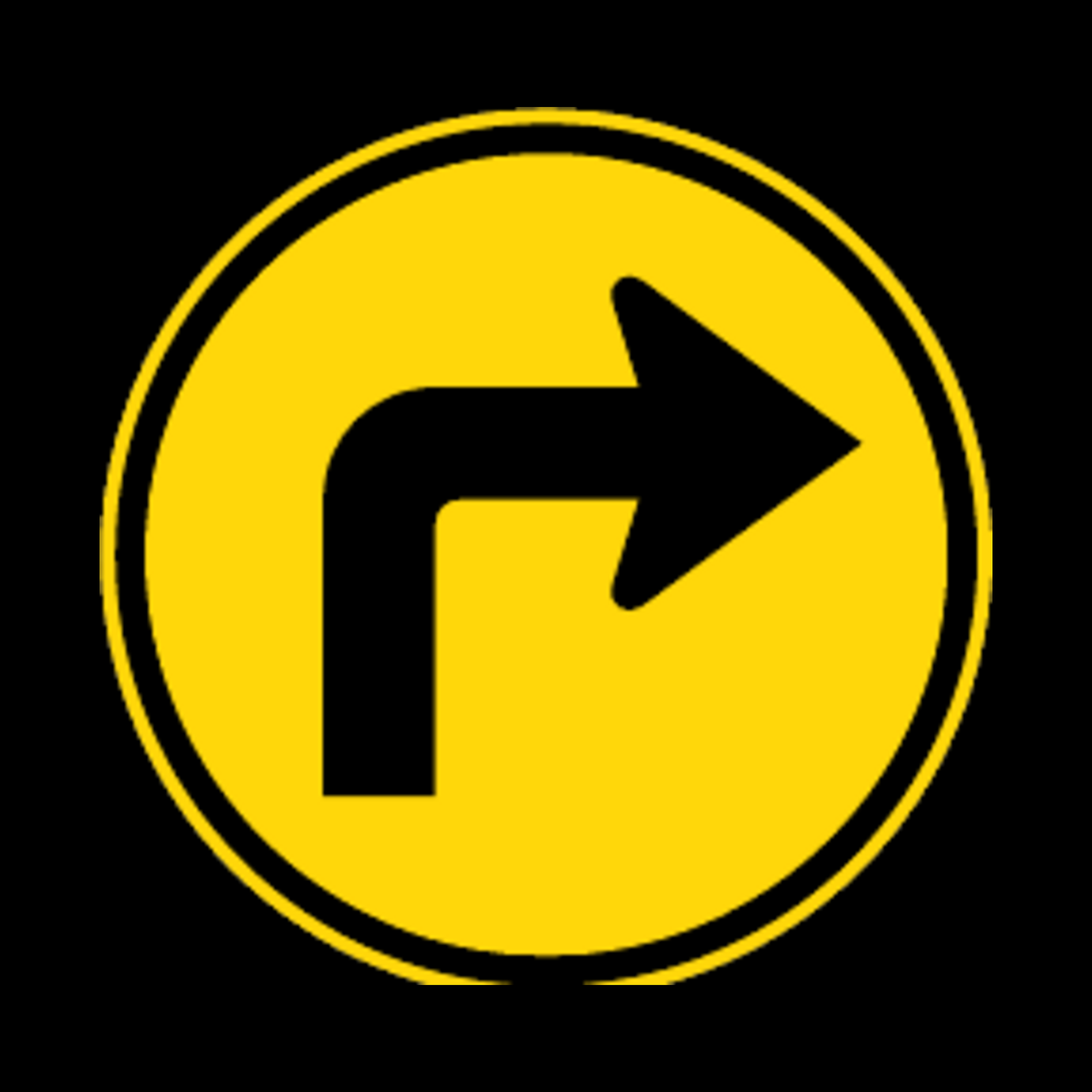 TR109 – Turn Right Ahead Sign – Temporary