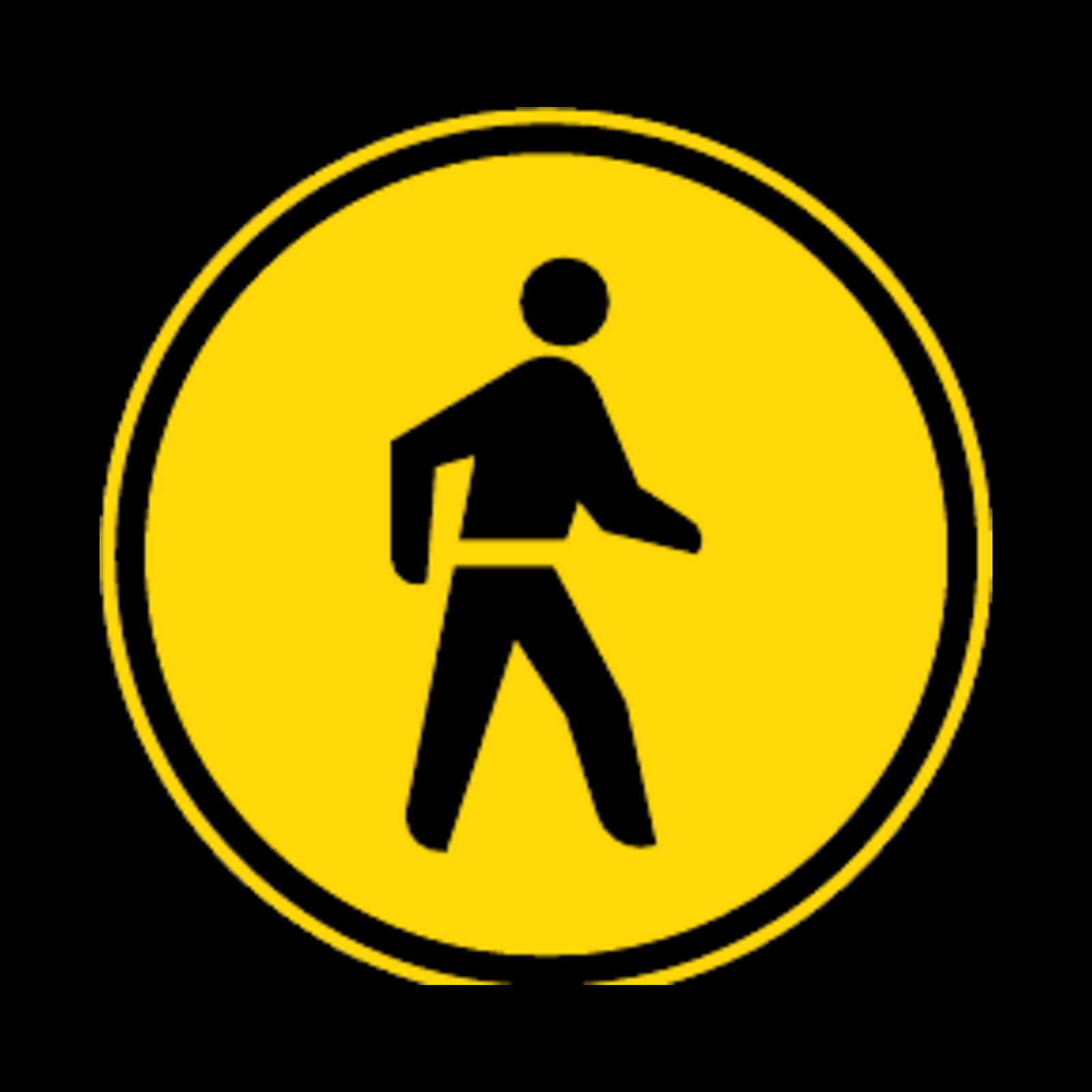 TR110 – Pedestrians Only Sign – Temporary