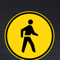 TR110 Temporary Pedestrians Only Sign