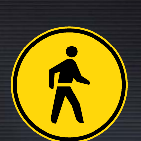 TR110 Temporary Pedestrians Only Sign
